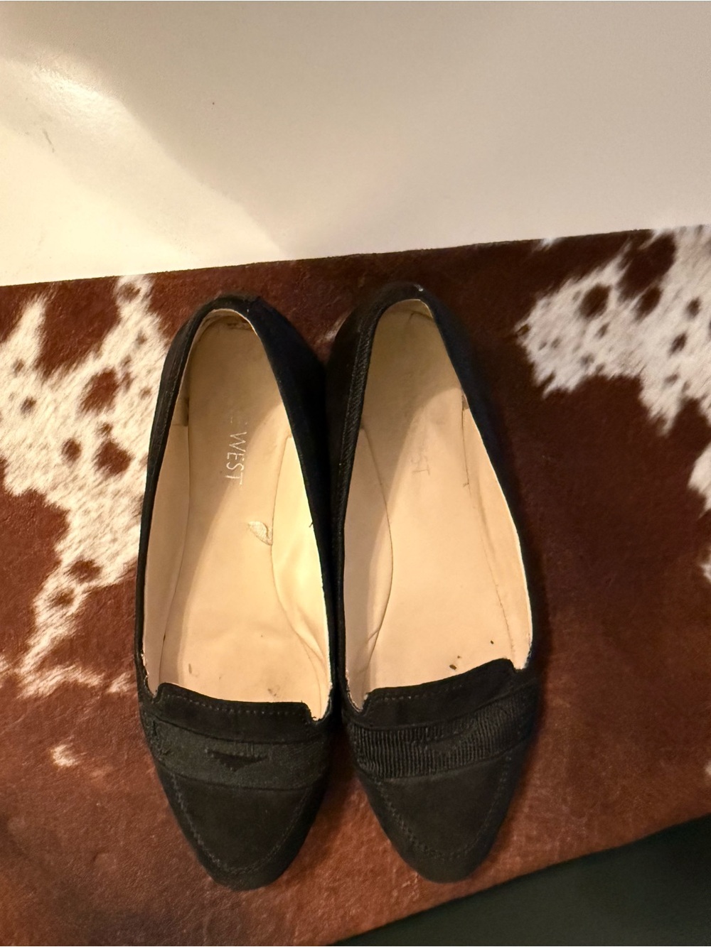 Nine West Black Suede Loafer Flats